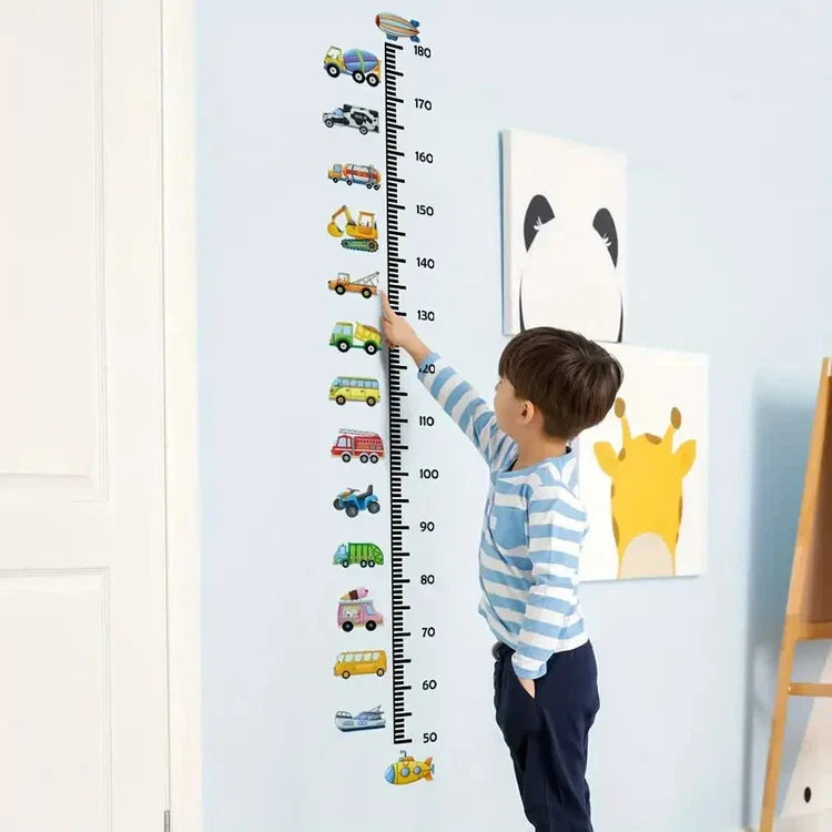 Kids Car & Truck Themed Growth Chart Wall Decal Kit