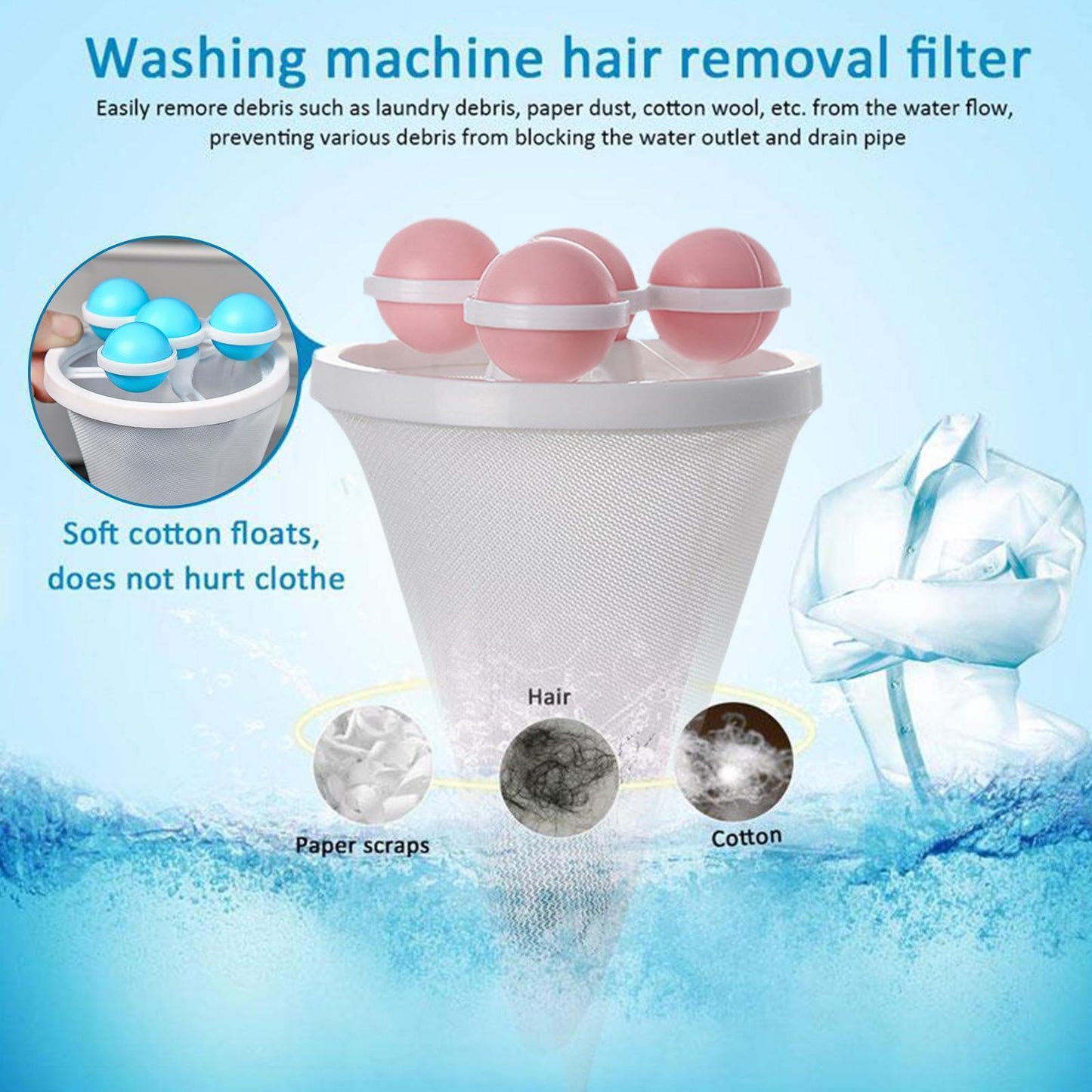 Floating Washing Machine Filter Catcher