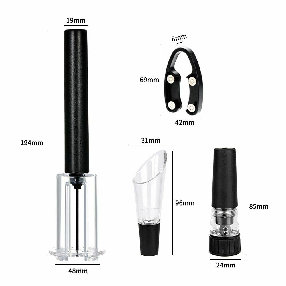 4Pcs Air Pump Wine Bottle Opener Set