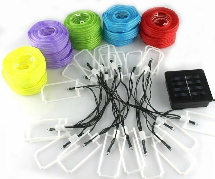 Solar Chinese Lantern String Lights - 5m