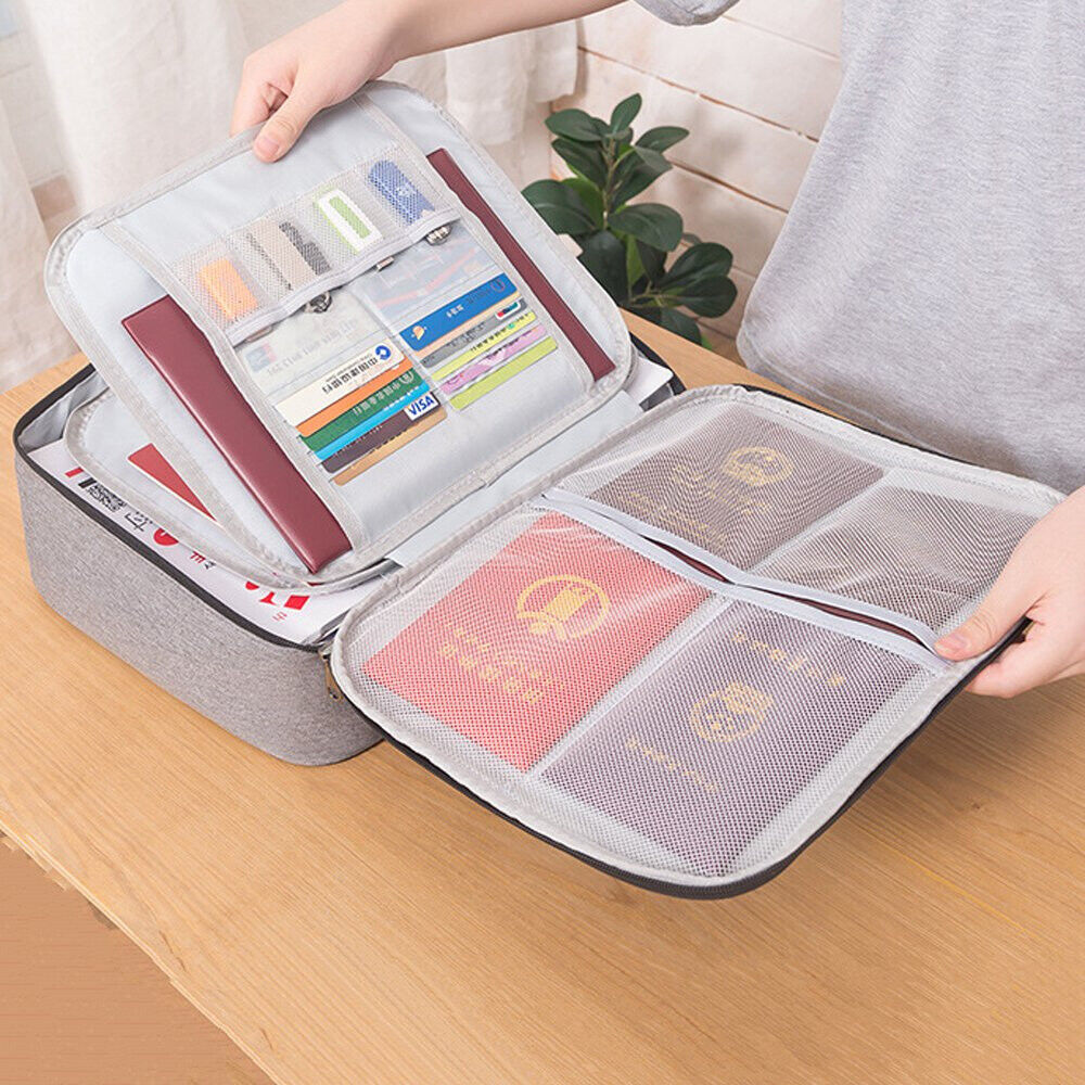 Multilayer Document Storage Bag with Password Lock