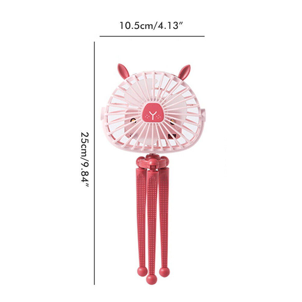 360° Mini Rechargeable USB Fan With LED's