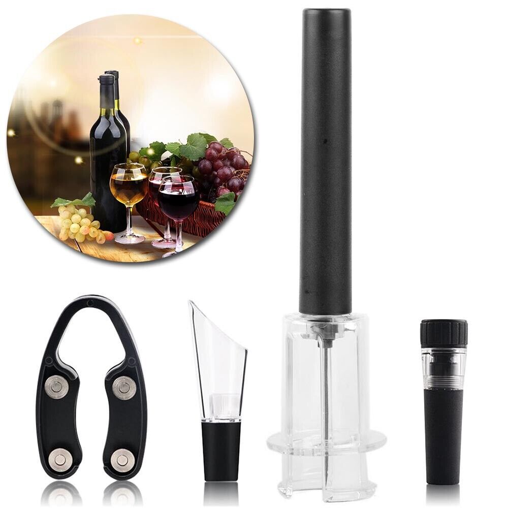 4Pcs Air Pump Wine Bottle Opener Set