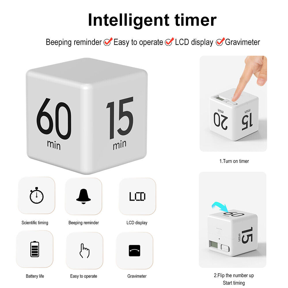 Sensor Flip Cube Timer