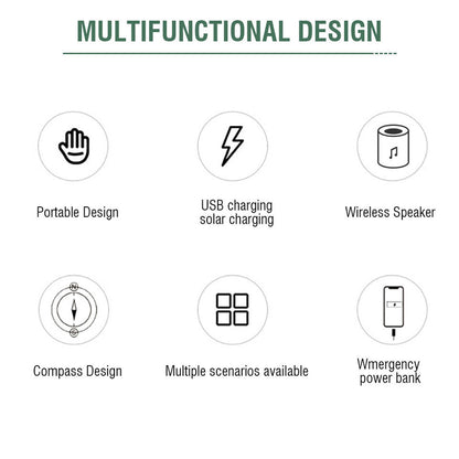 Solar Rechargeable Lantern with Fan ,Speaker and Power Bank