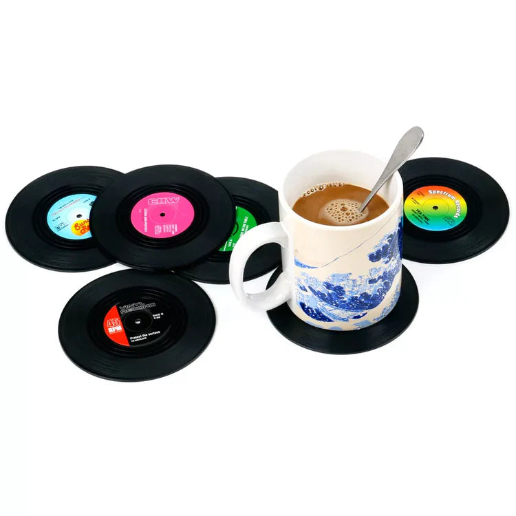 Vinyl Groove Coasters - 6 Pack