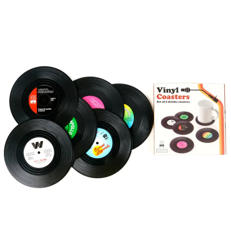 Vinyl Groove Coasters - 6 Pack
