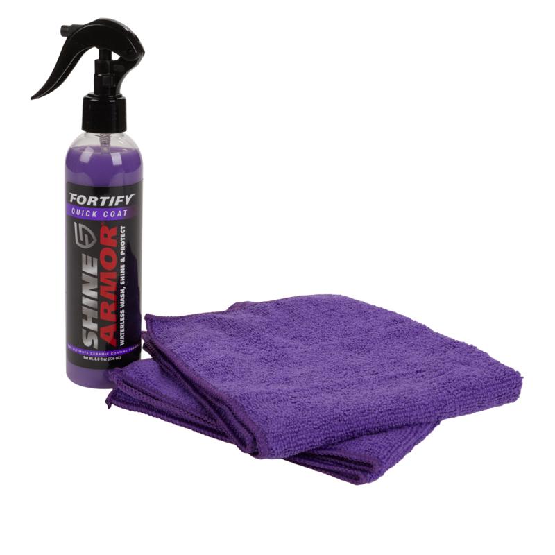 3-in-1 Fortify Quick Coat Shine & Protect Waterless Car Wash with Microfibre Cloth