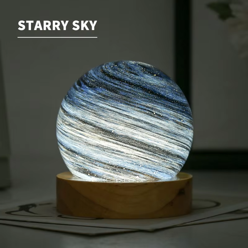 Celestial Glow 3D Glass Lamp