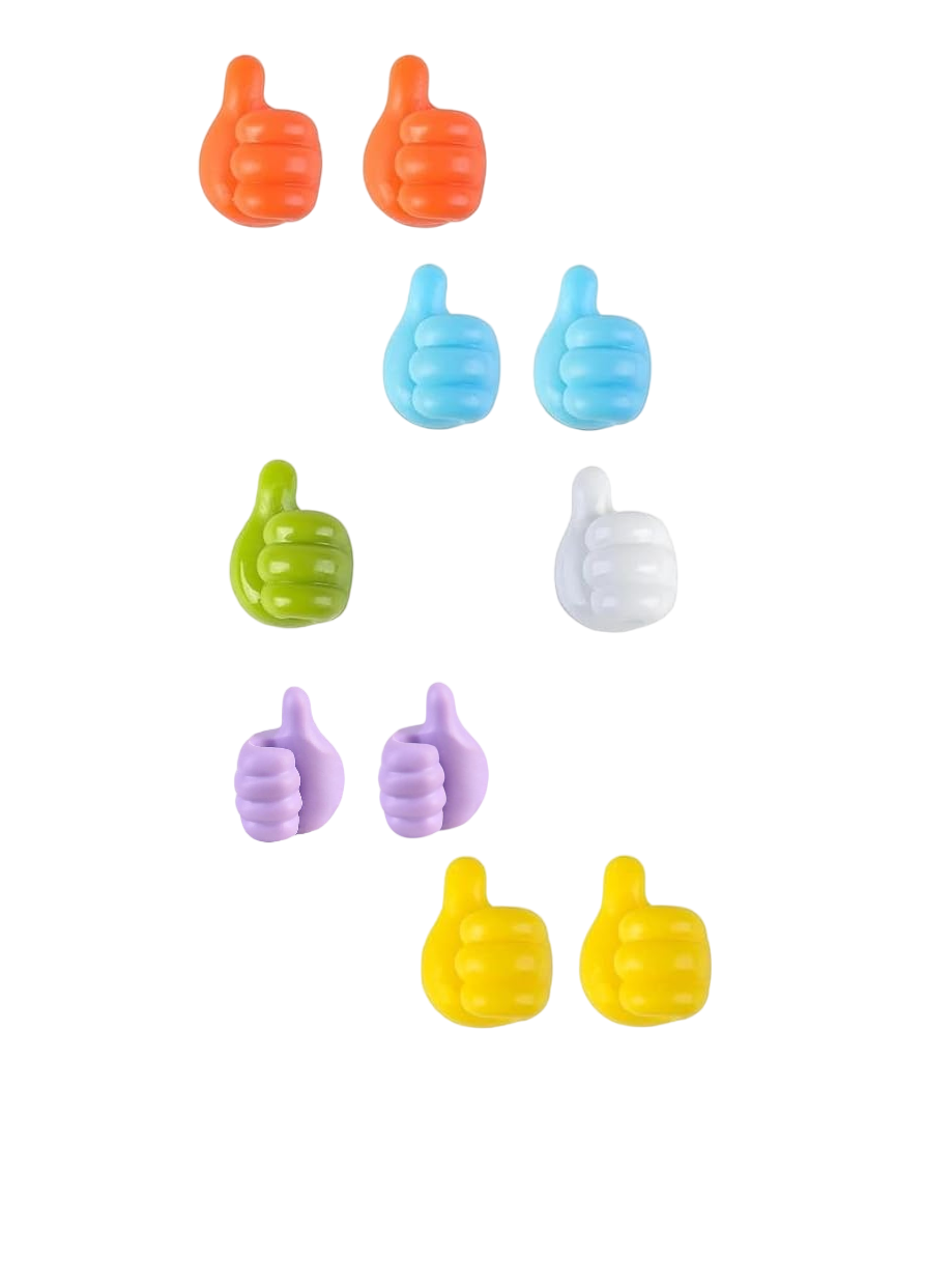 Thumbs Up Cable/Key Ring Holder 10pack - Mix Colors