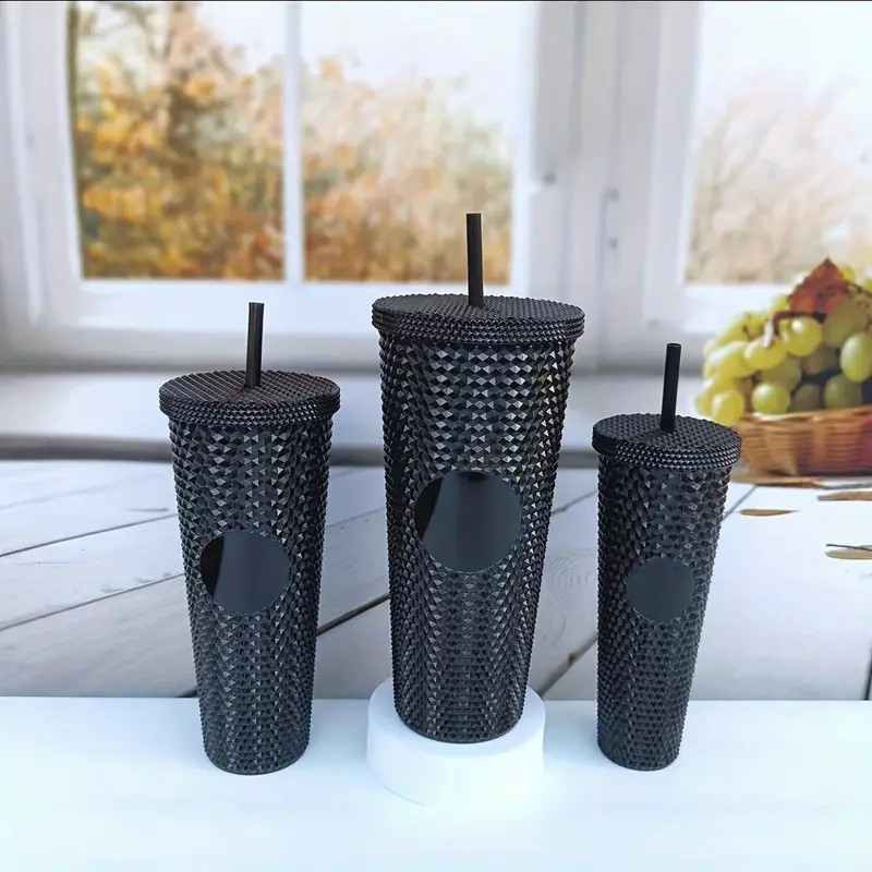 3PC Diamond Studded Super Cool Tumbler Set