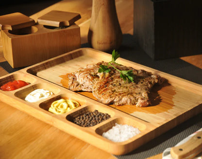 Bamboo Snack Server - 6 Compartment