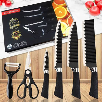 6 Piece Kitchen Knife Set